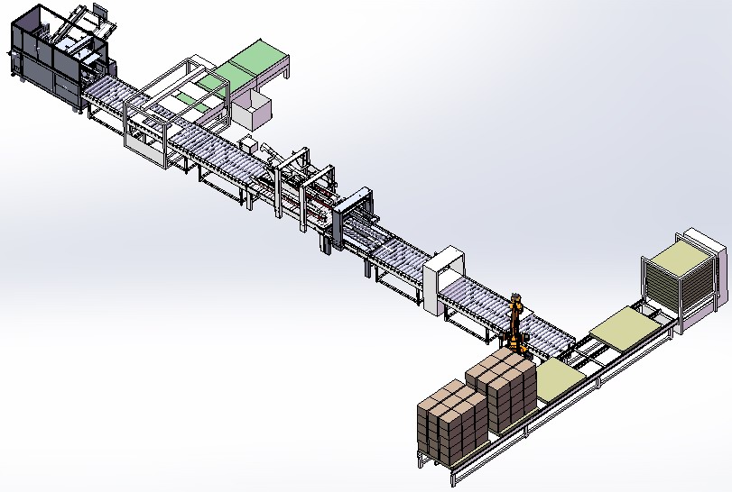 PPR管件大箱包装线及码垛